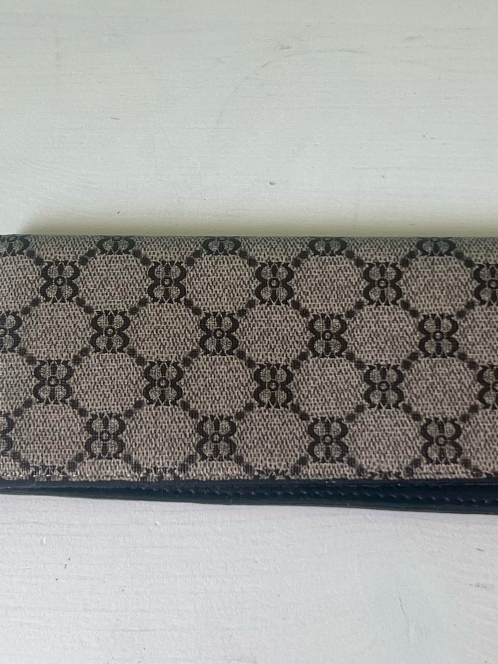 Classic Brown Patterned Long Wallet - Picture 2 of 5